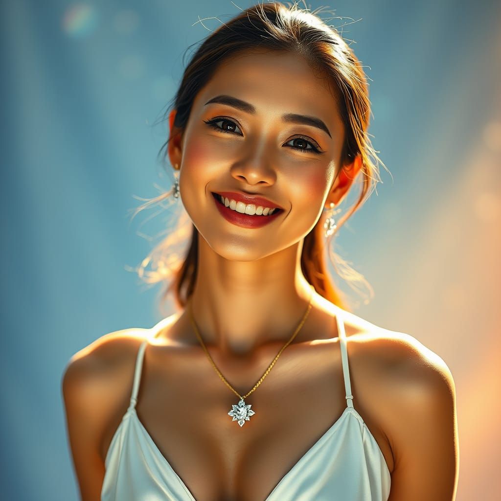 Ethereal Japanese Beauty in Golden Light