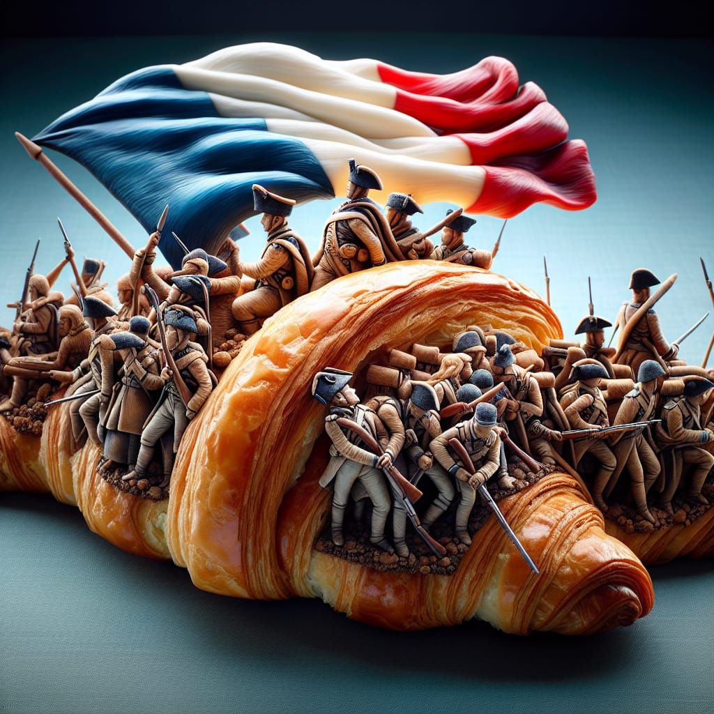 French Battle on a Croissant in Ultra-High Resolution