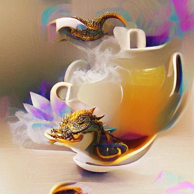 Tranquil Tea Dragon Illustration