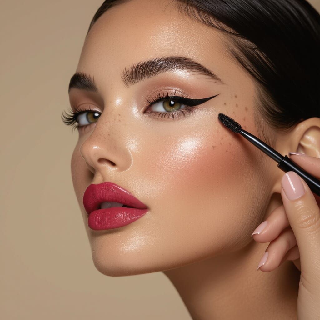 Elegant Woman's Profile with Editorial Beauty Aesthetic