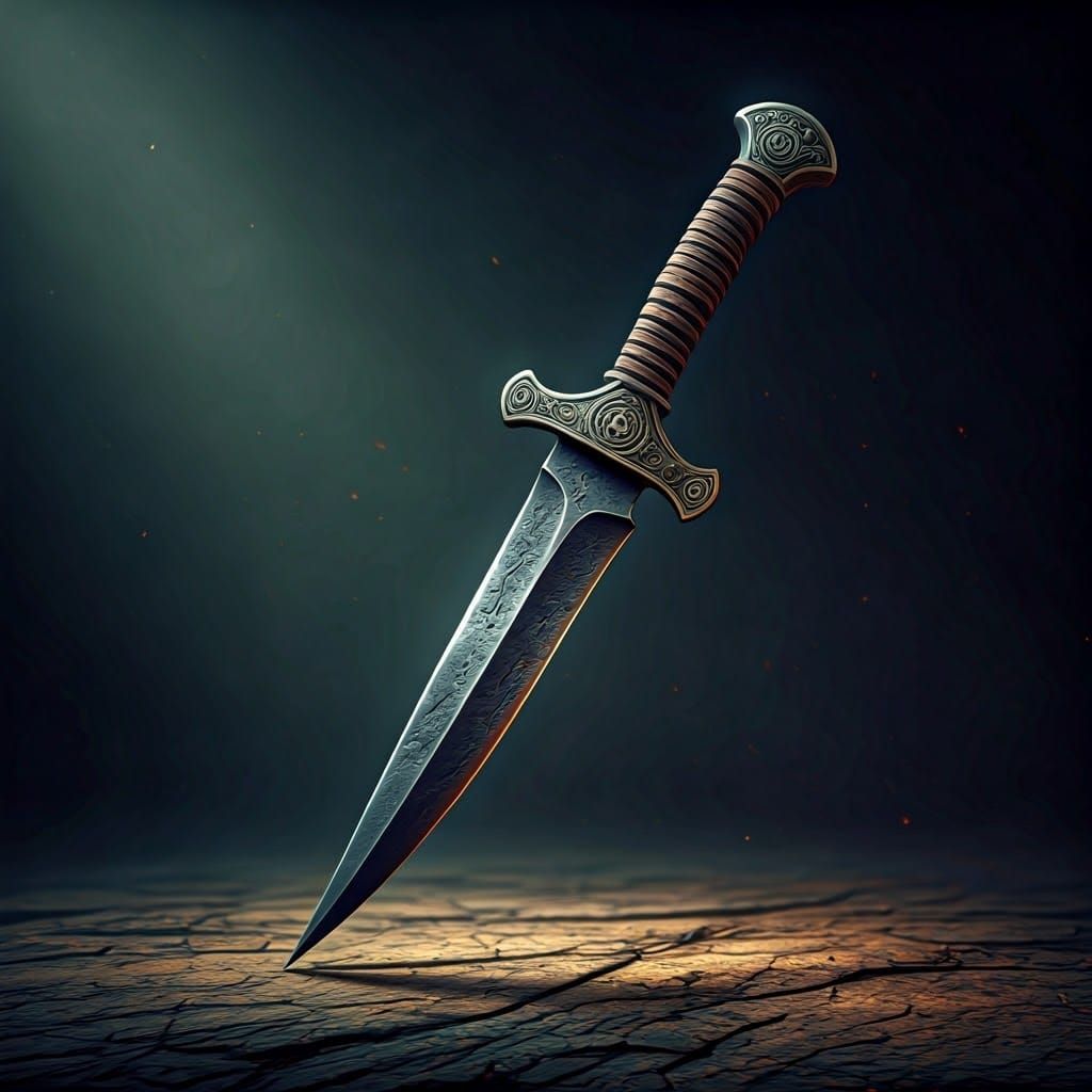 Ethereal Iron Dagger in Rich, Vibrant Hues