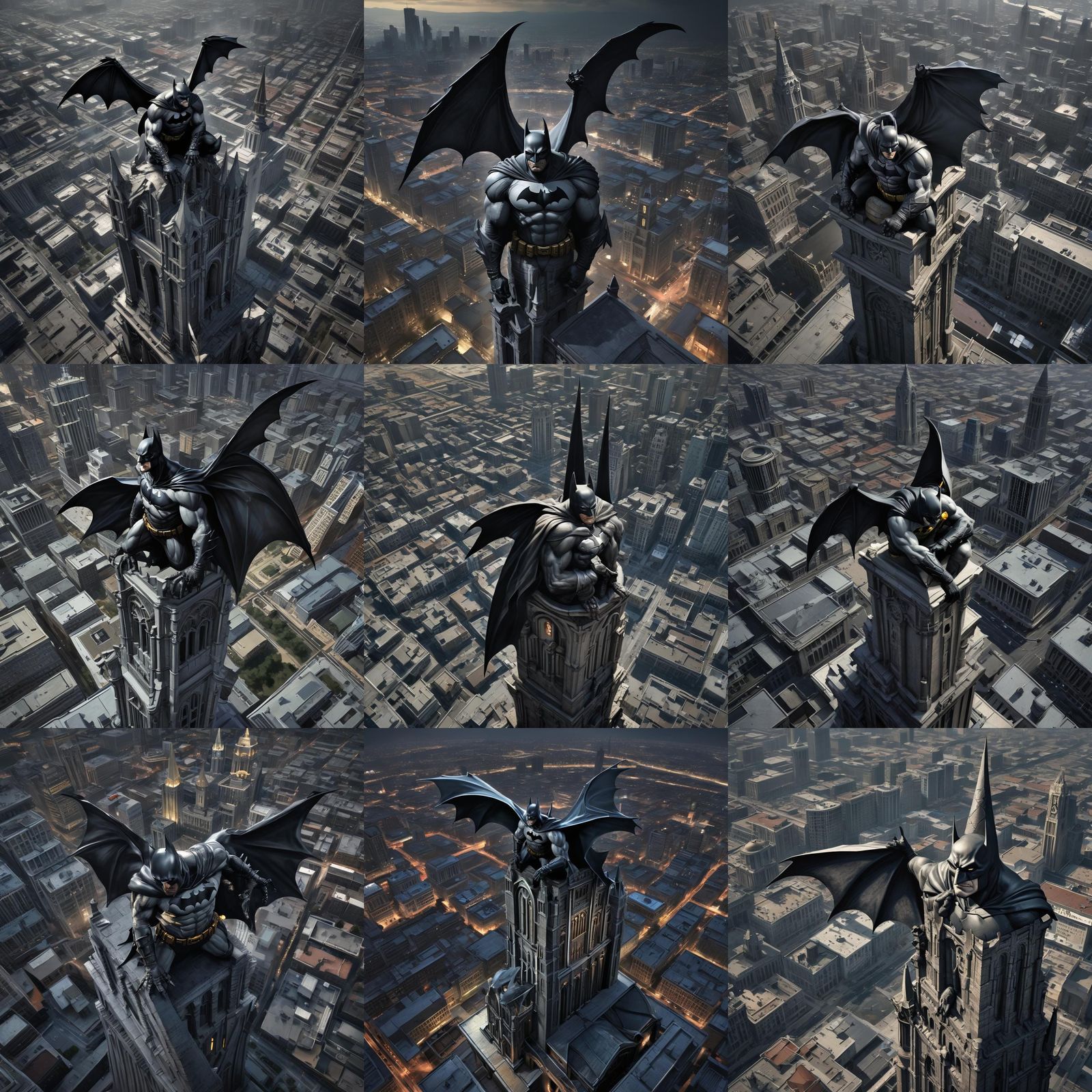 Gargoyle Batman Over Sin City, Sinister Art