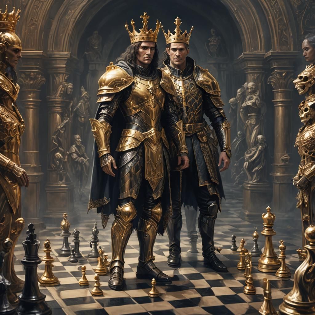 Chessboard Men: A Dark Fantasy Portrait