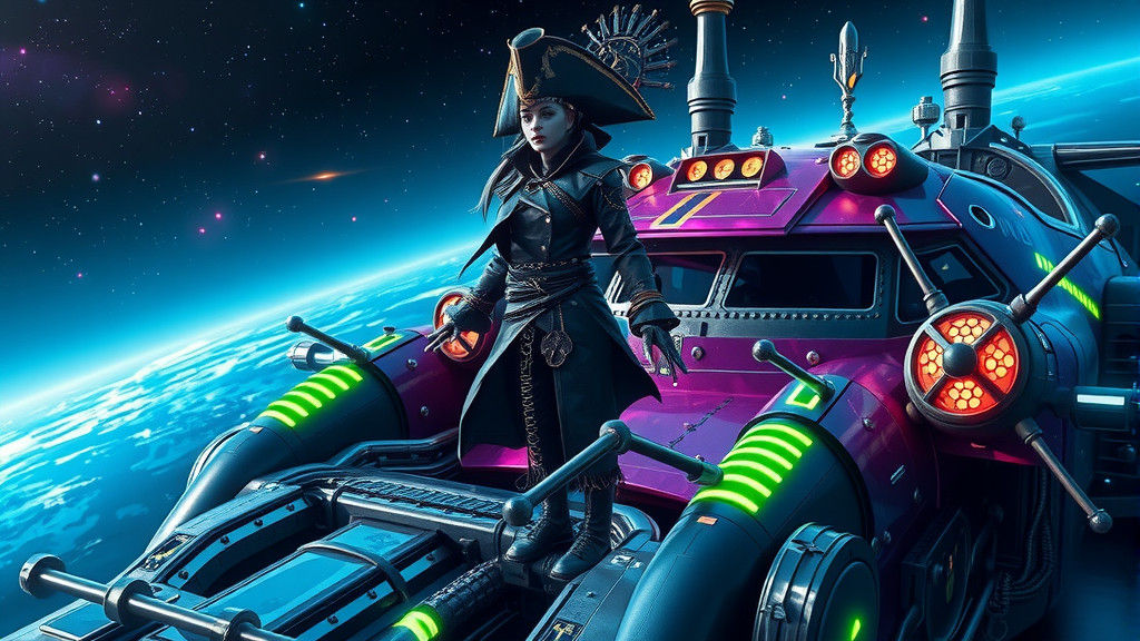 Intergalactic Pirate Vampiress on Sci-Fi Ship