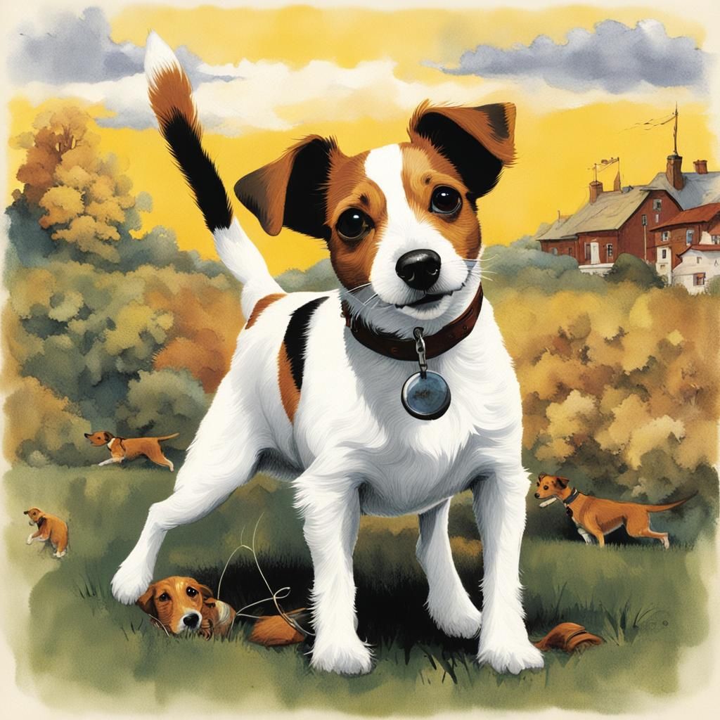 Playful Jack Russell Terrier Portrait