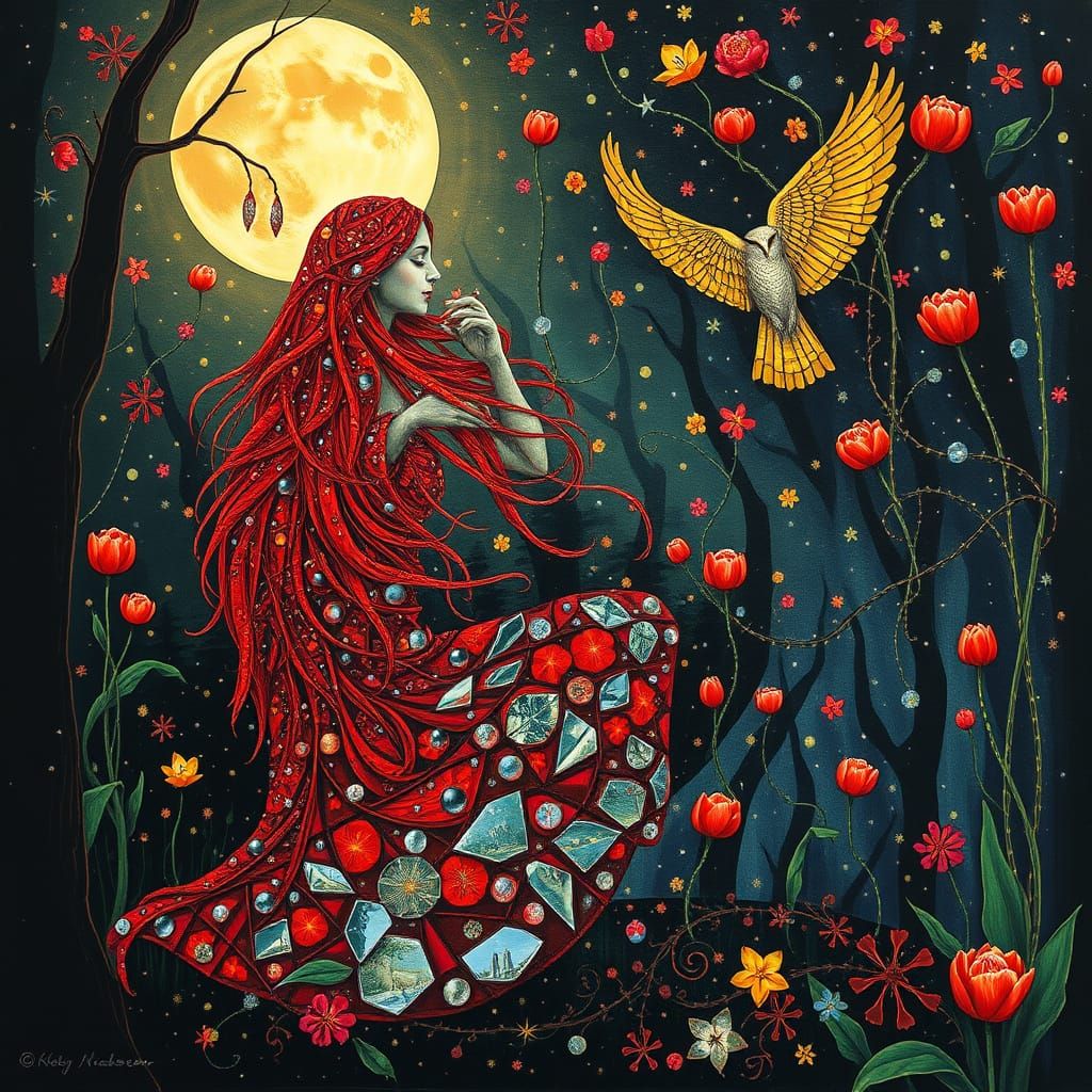 Psychedelic Utopia in Haeckel and Klimt Style