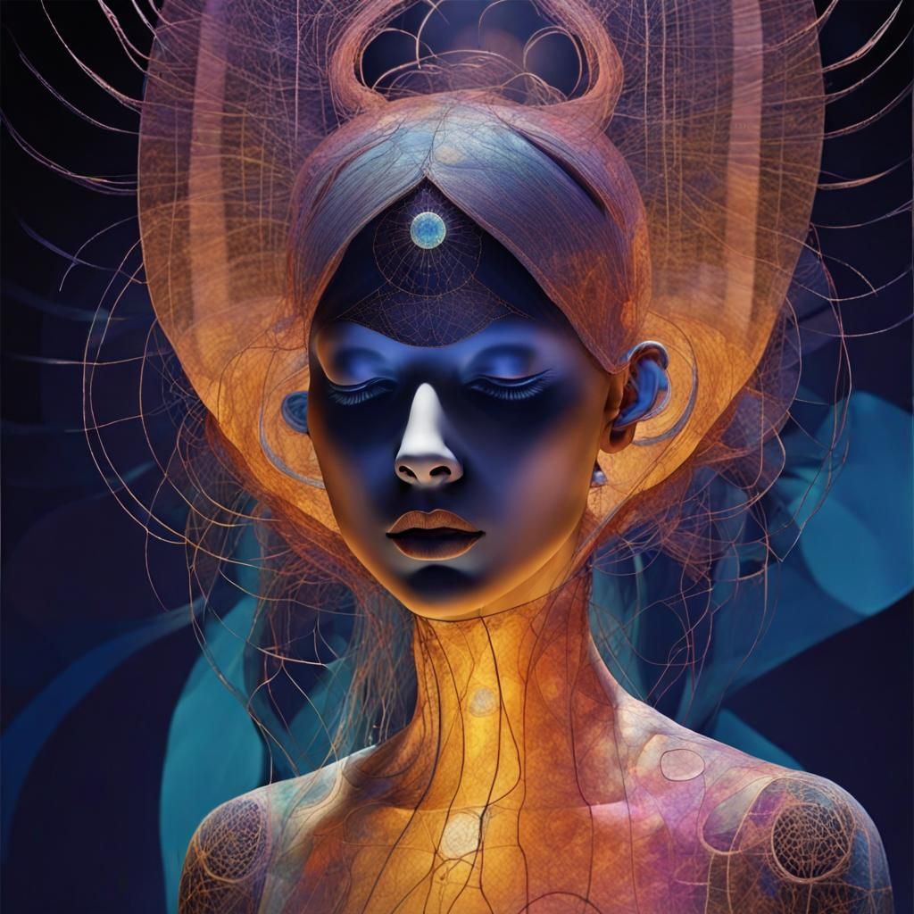 Abstract Fractal Art in Expressionist Impasto Style