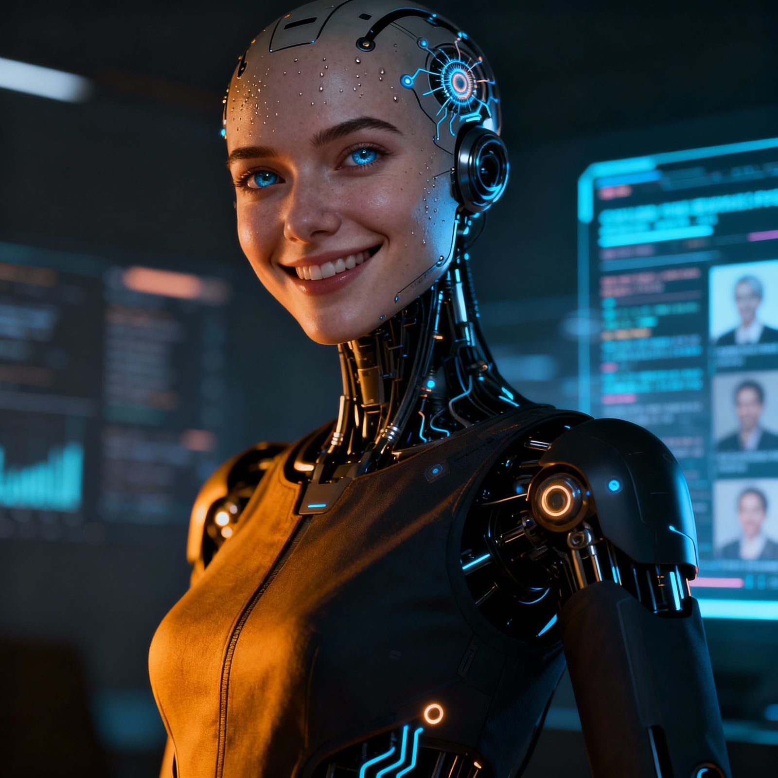 Concept Art Portrait of Deceptive Humanoid