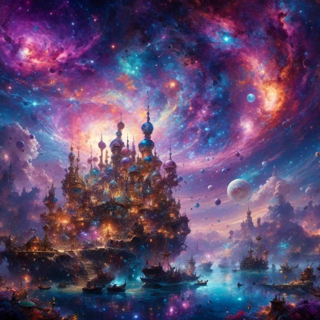 Surreal Nebula Cuttlefish Spirals into Diamond City