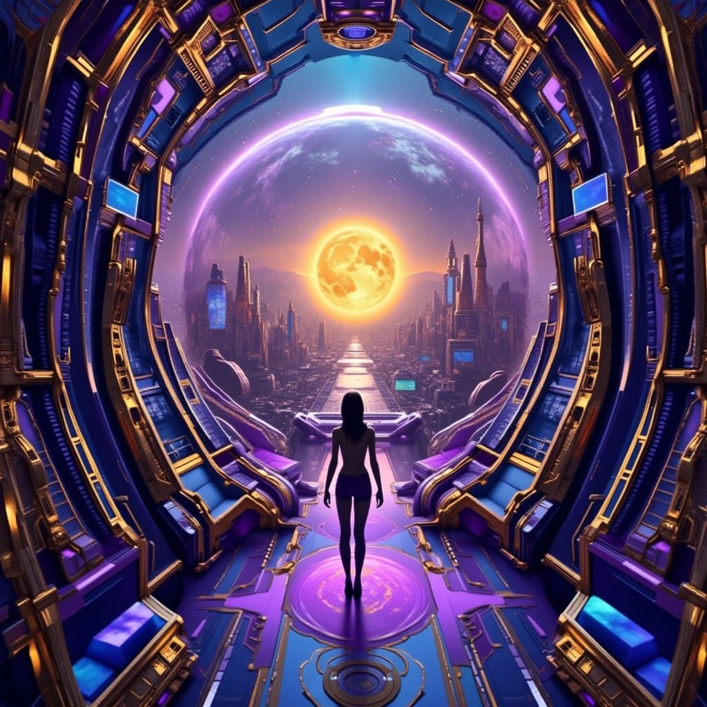 Surreal Dreamscape Cityscape in a Vibrant, Hyper-Realistic A...