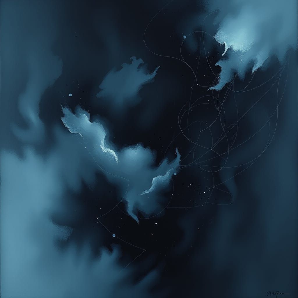 Abstract Grief and Sorrow in Muted Tones