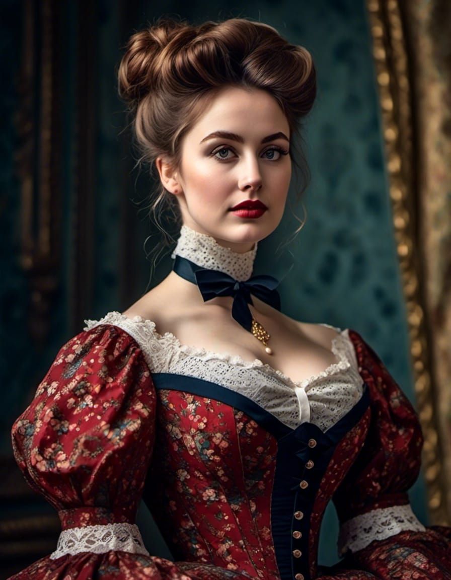 Victorian Woman with Facemask