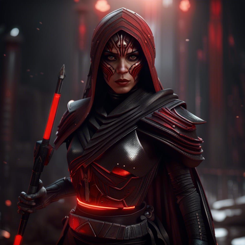 Detailed Female Sith Warrior Concept Art