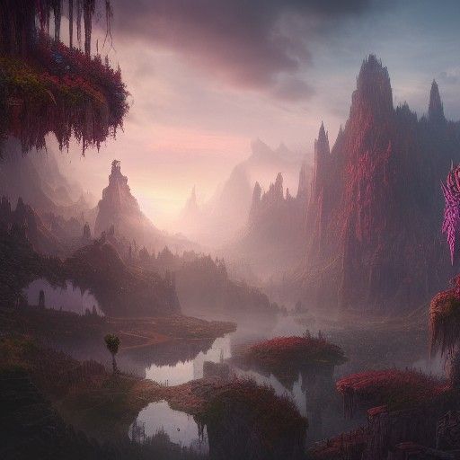 Fantastical Morning Concept Art in Deep Color