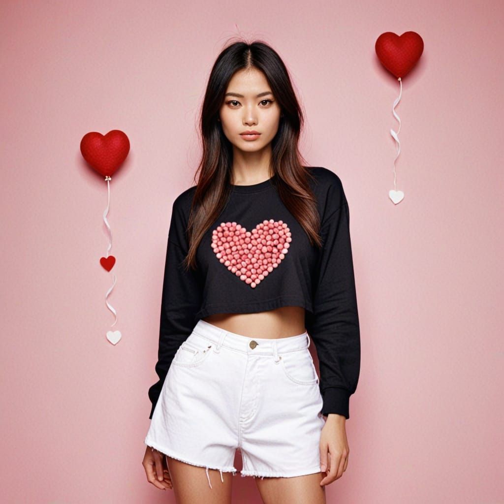 Sweet Fusion Fashion: Woman Wears Heart-Shaped Dessert Gown