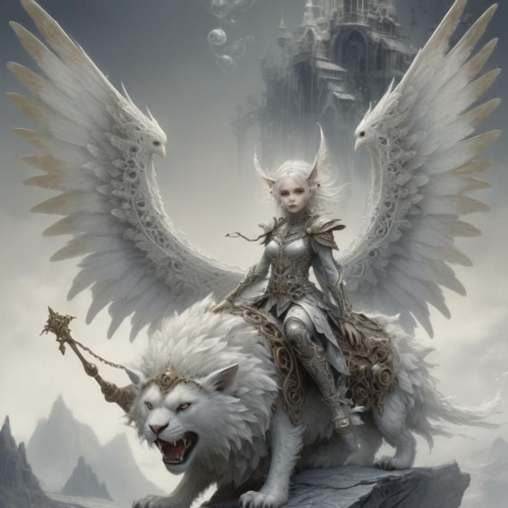 Dystopian Elemental Pixie with Gothic Elegance