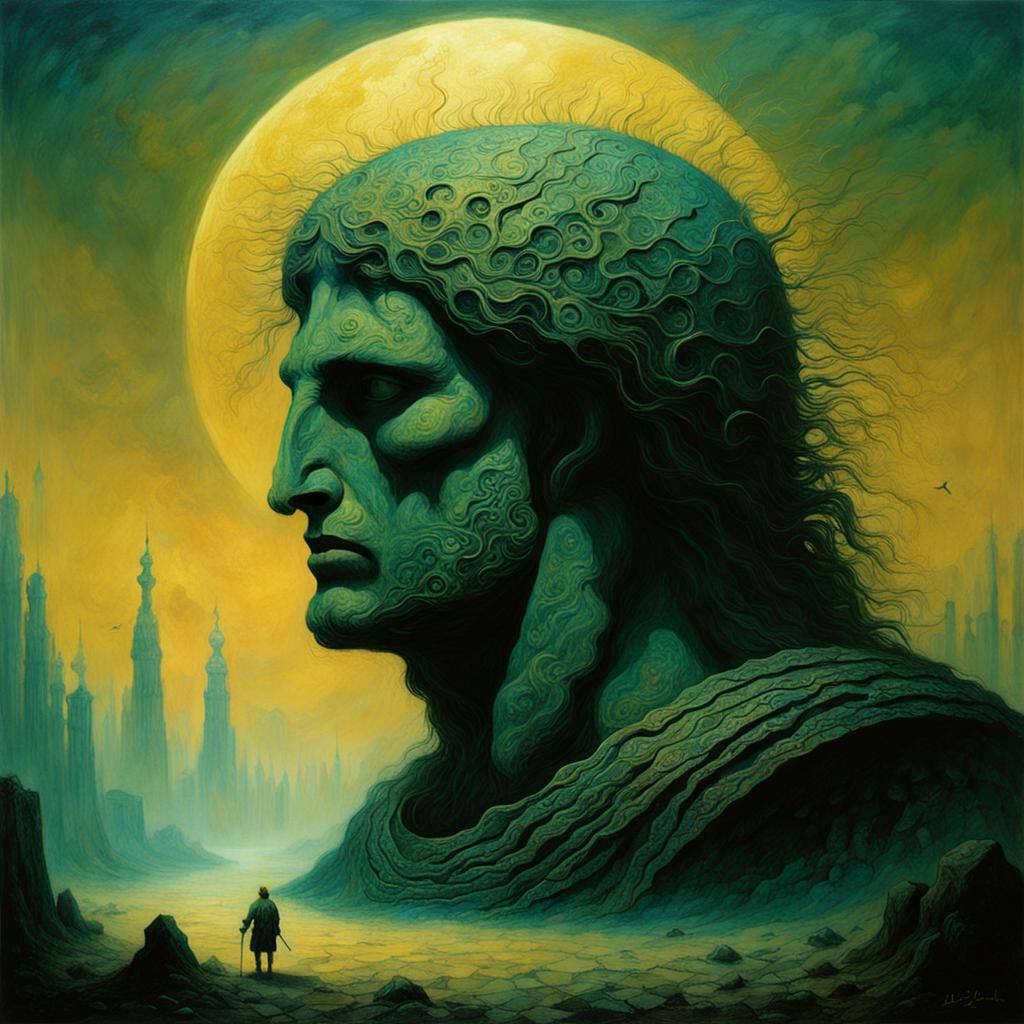 Alexander the Great in Beksinski Style
