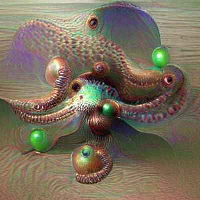 Steampunk Octopus in Volumetric Deep Sea