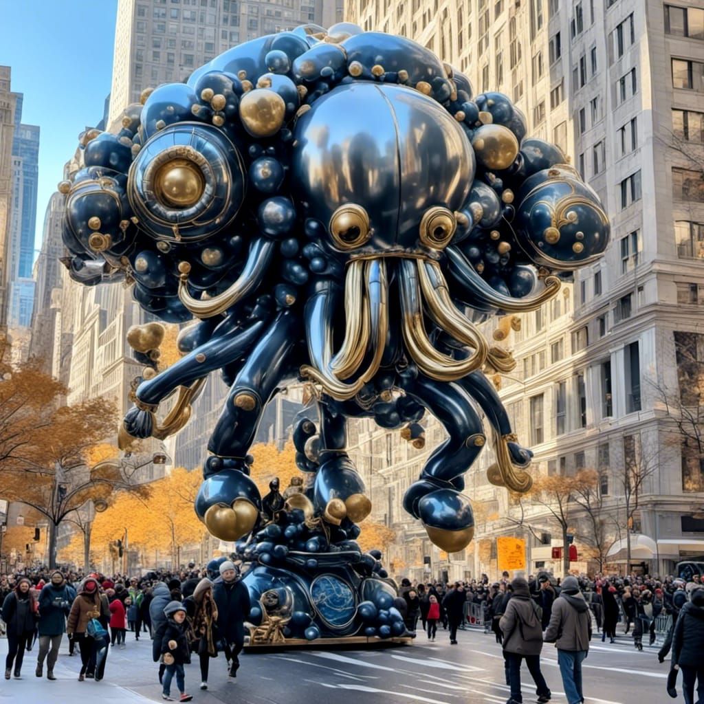 Cthulhu Balloon in Thanksgiving Day Parade