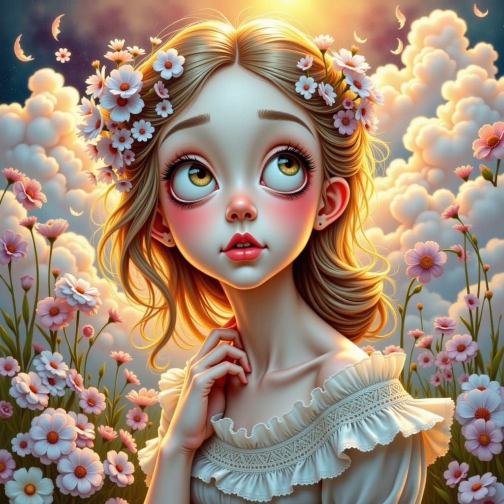 Gothic Romance Angel in Victorian Elegance