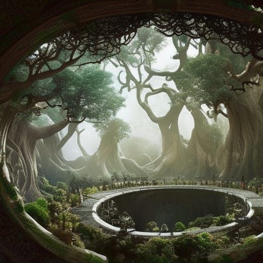 Epic Tree of Life Digital Matte Painting