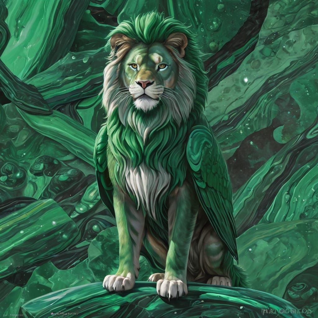 Vibrant Emerald Malachite Formation