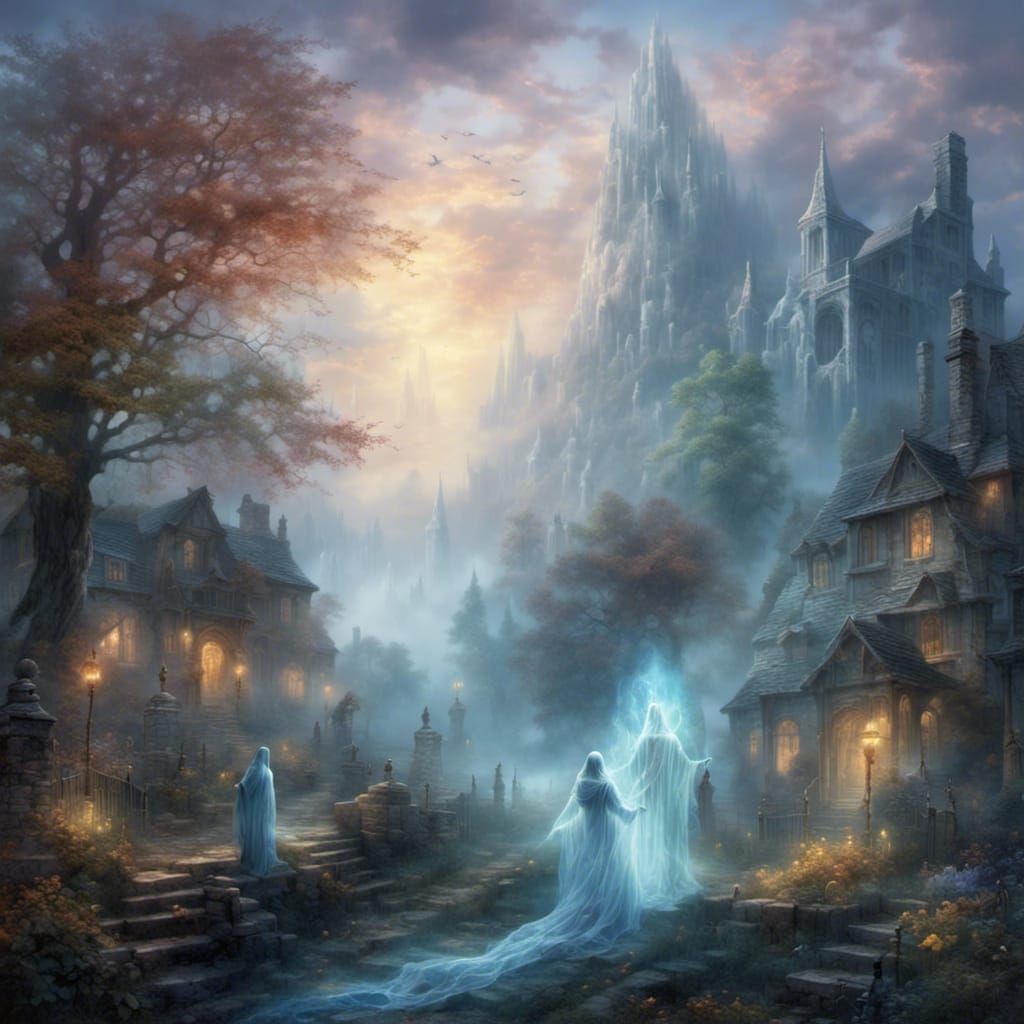 Ethereal Fantasy Landscape in Luminist Style