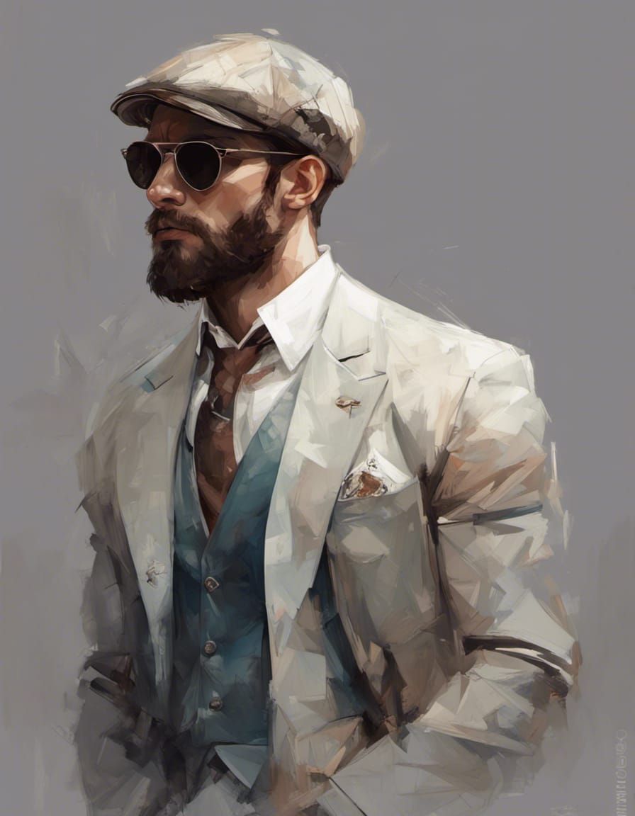 Handsome Dandy with Intricate Details in Digital Art