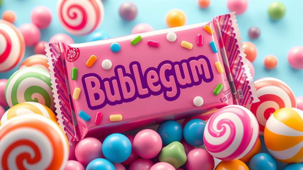 Vibrant Candy Art Package in Whimsical Style