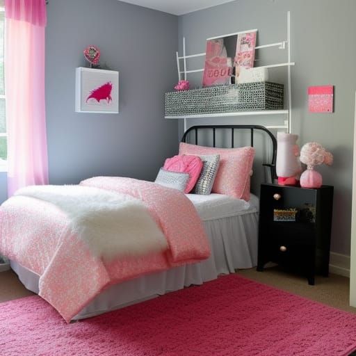 Teenage Girl's Bedroom Interior