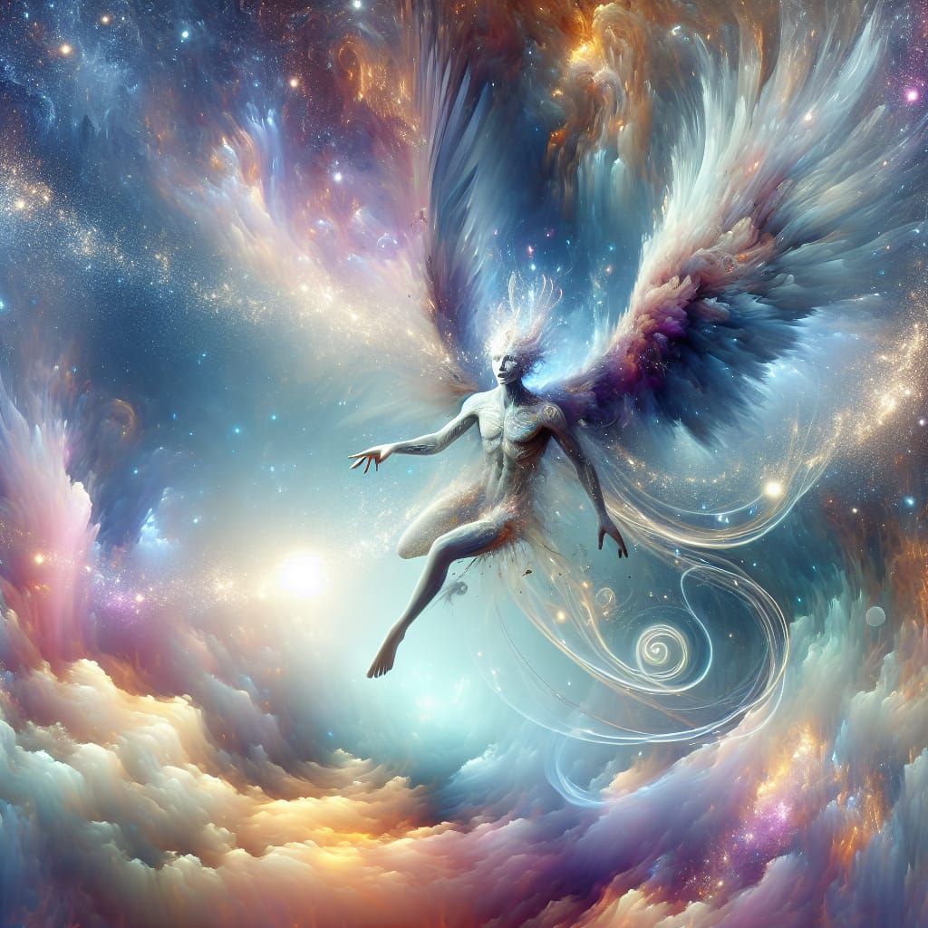 Celestial Being Descends From Magical Sky Abode