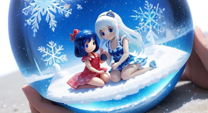Anime Couple Discover Winter in a Snow Globe