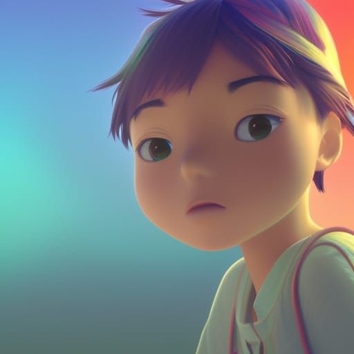 Colorful 3D Render in Animated Movie Style