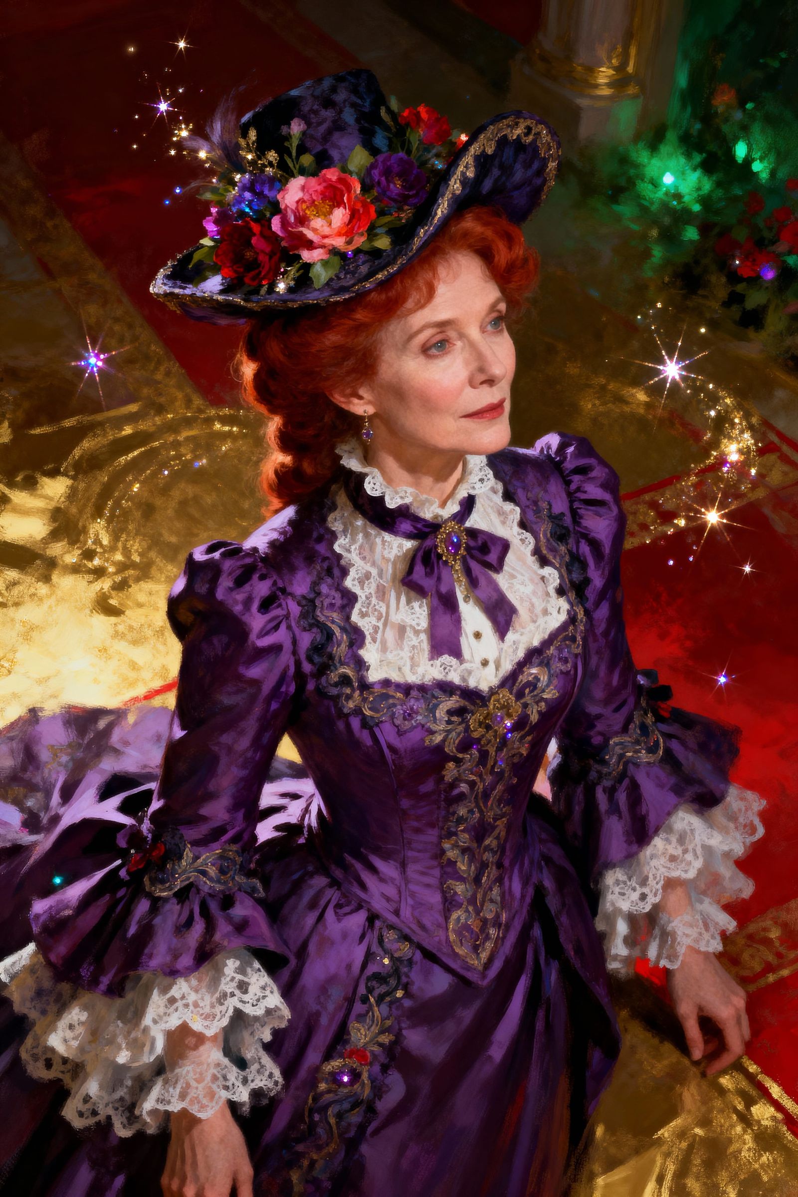 Oil Painting Portrait of Elegant Victorian Woman in Fantasy ...