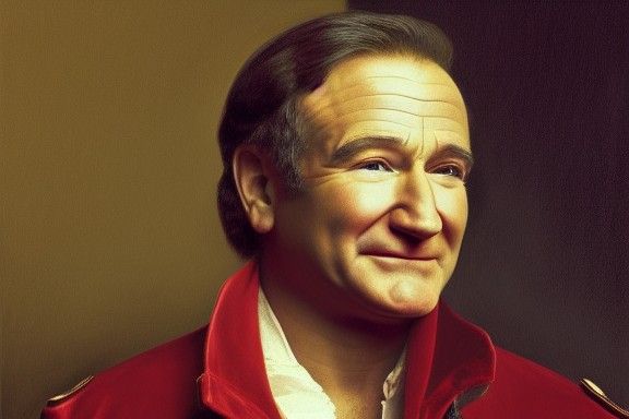Robin Williams Portrait in Neoclassical Style