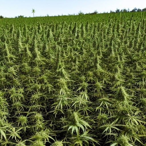 Exploding Cannabis Field: A Burst of Green
