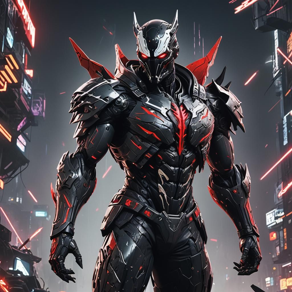 Cyberpunk Spawn with Devil Wings and Armor