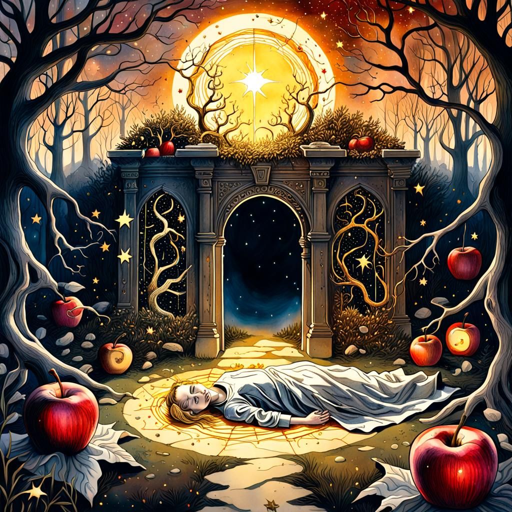 Eerie Portal in Surrealist Garden of Good and Evil