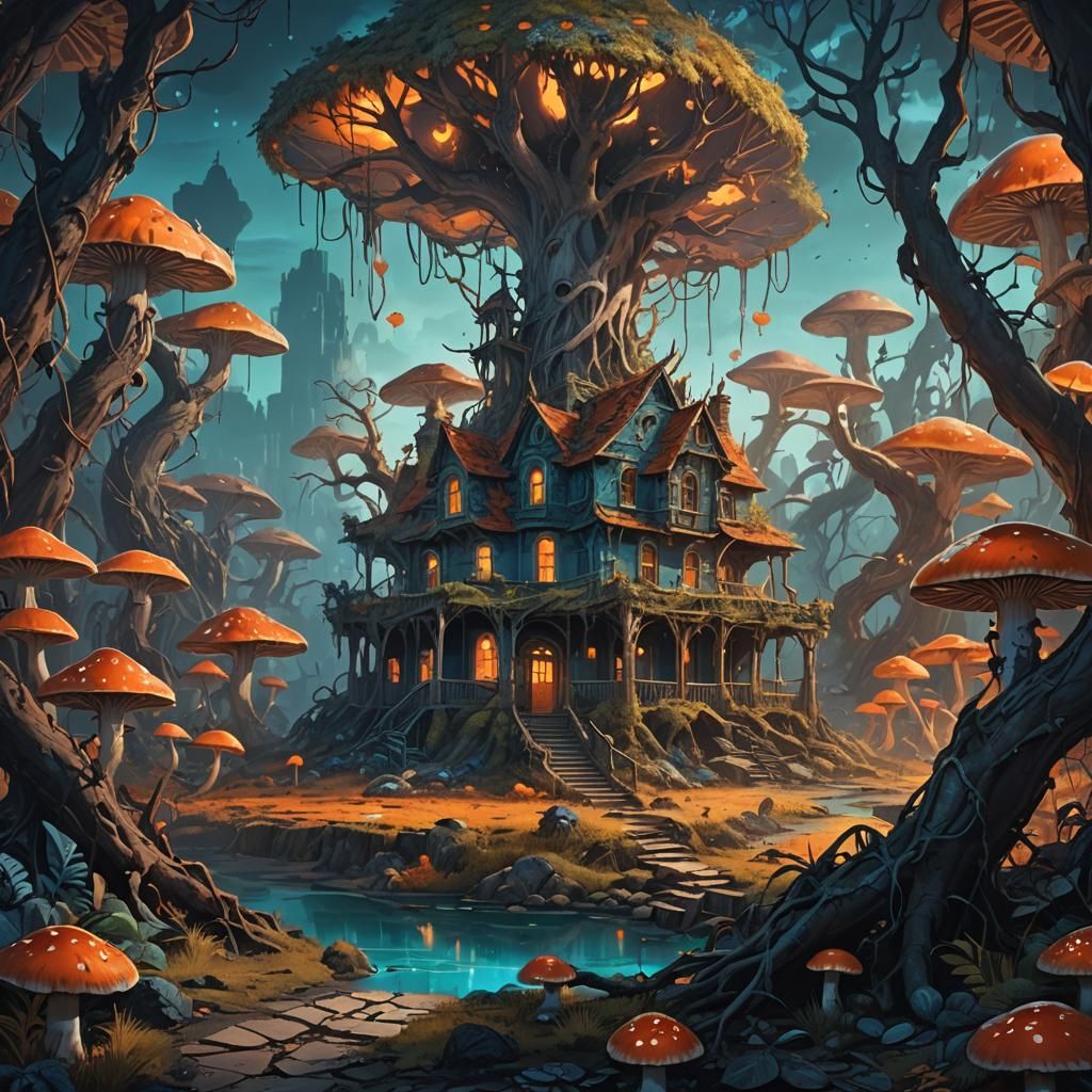 Mysterious Island School Concept Art in Unreal Engine 5 Styl...