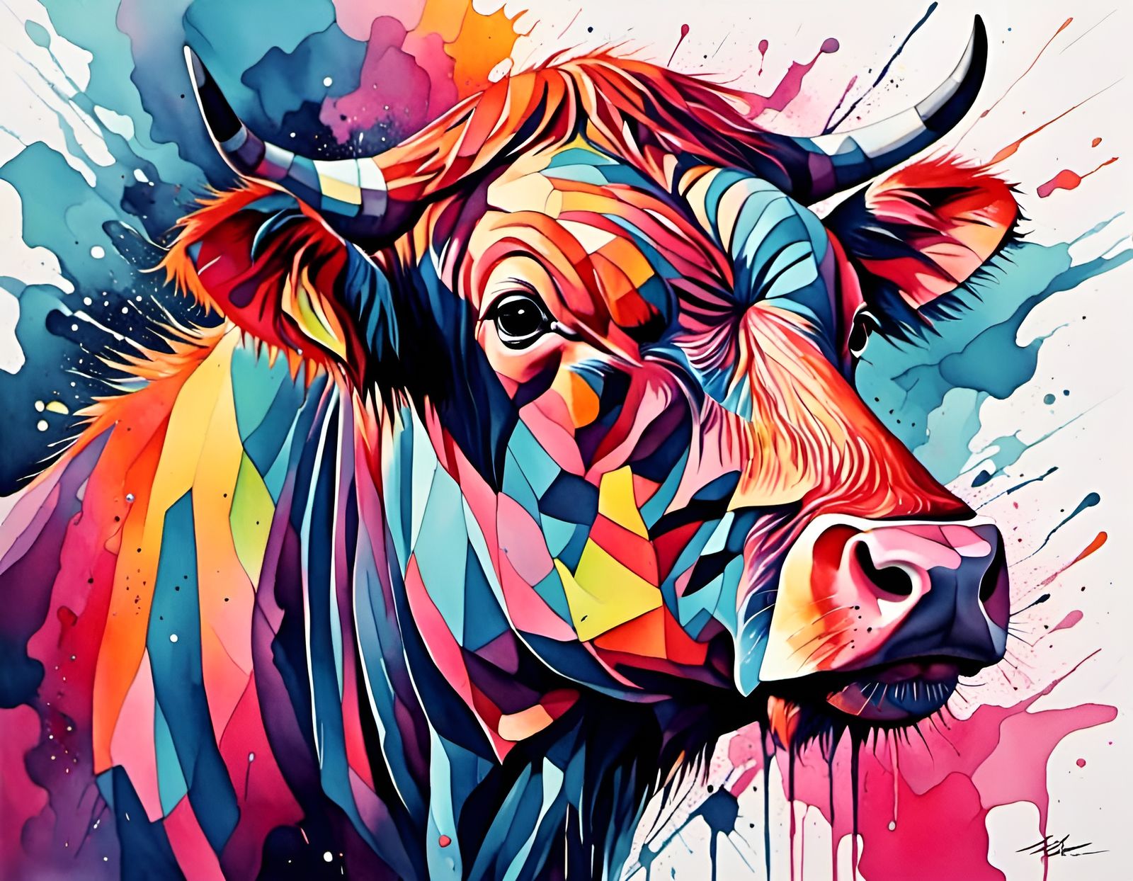 Cubist Abstraction Digital Art