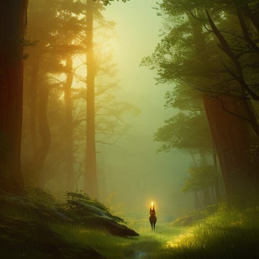 out of the forest
