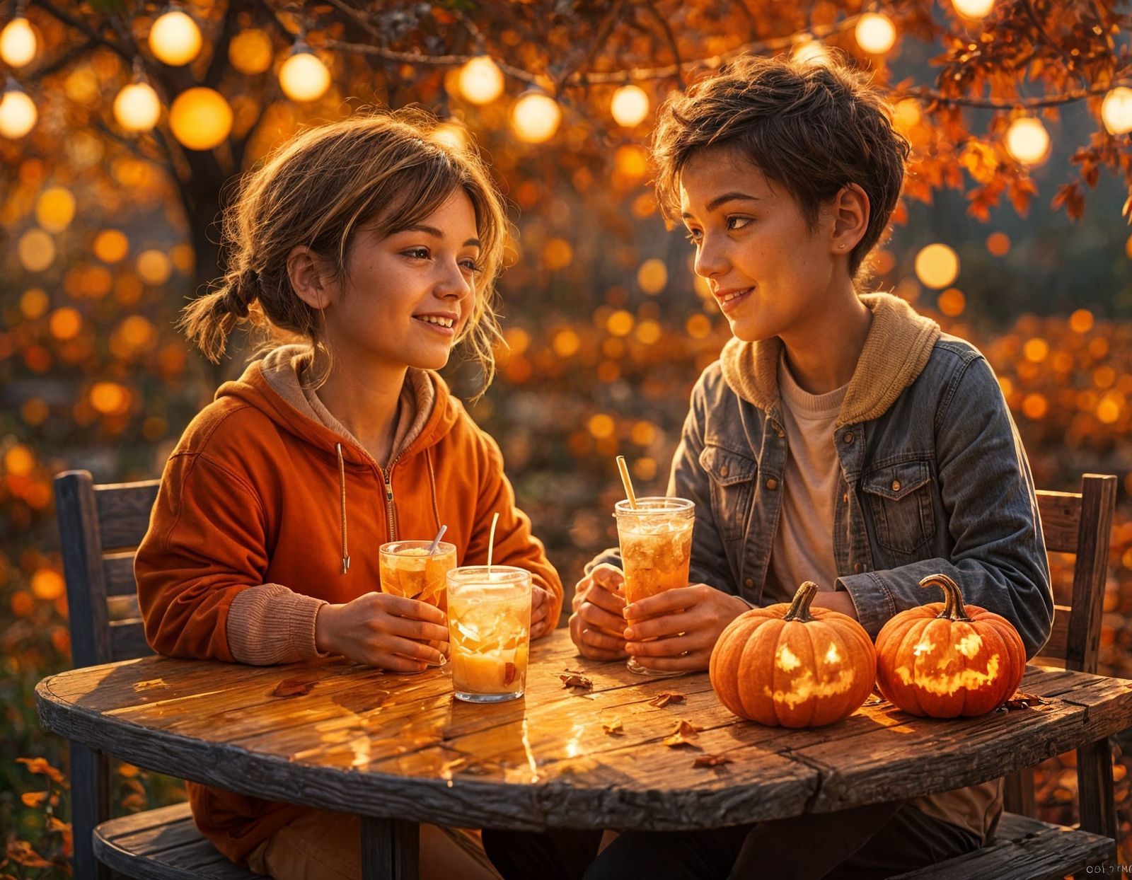 Pumpkin Couple on a Date