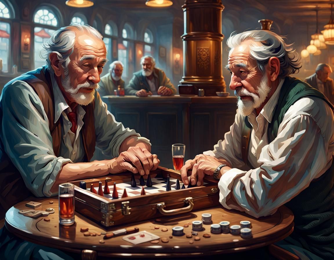 Backgammon Game: Hyperrealistic Portrait in Unreal Engine 5