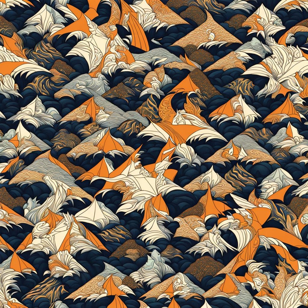 Psychedelic Tessellations with Vector Flourishes