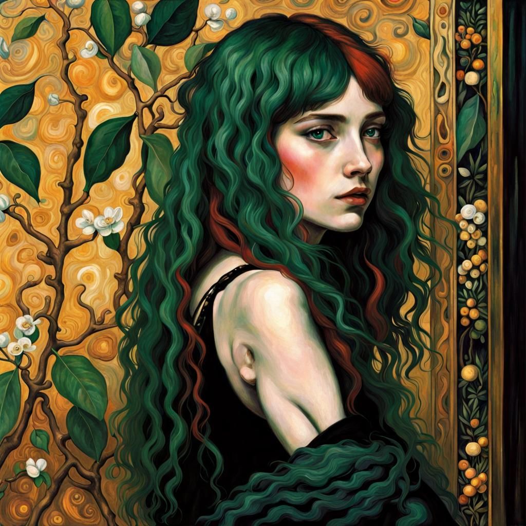 Emerald Entity in Mixed Artistic Styles