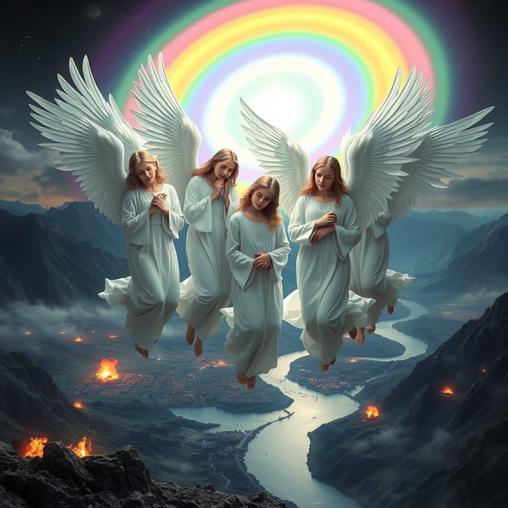Guardian Angels Ascend into Heaven with Deceased Children in...