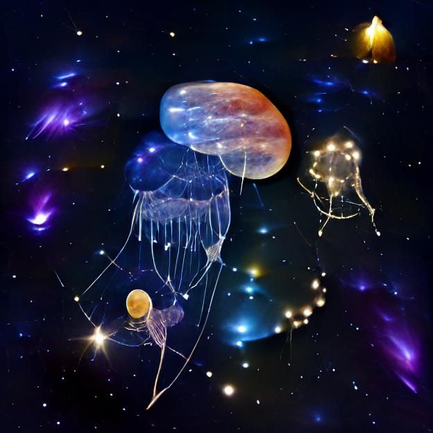 Cosmic Jellyfish Floating in Front of Orion