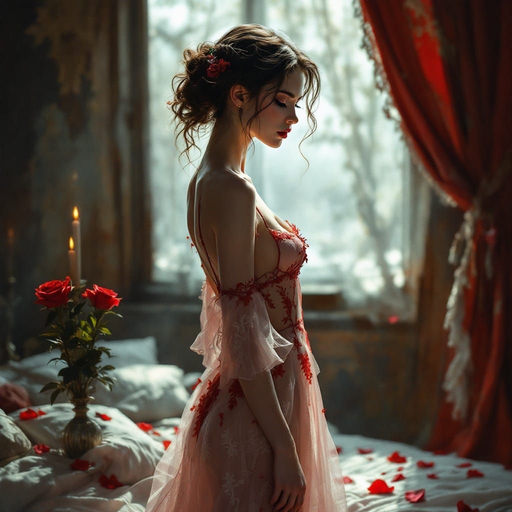 Dreamy Princess in Valentine's Night