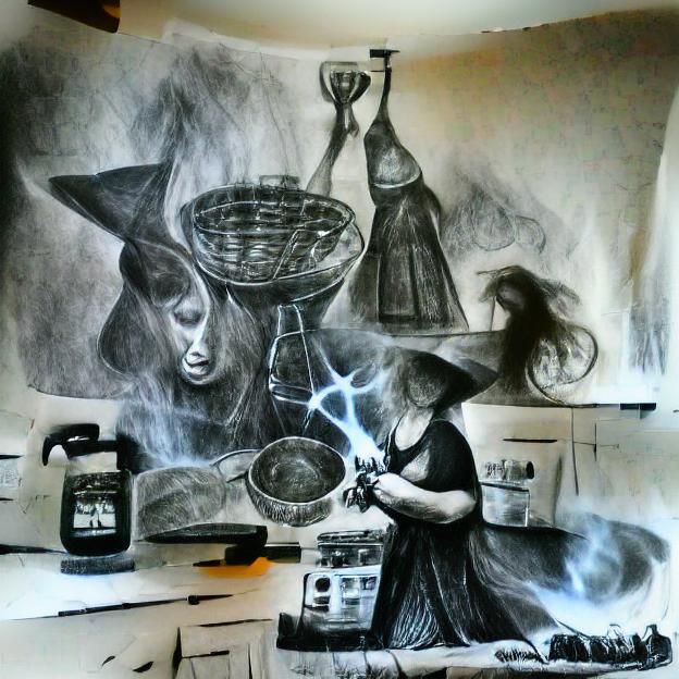 Kitchen Witch Alchemy in Charcoal