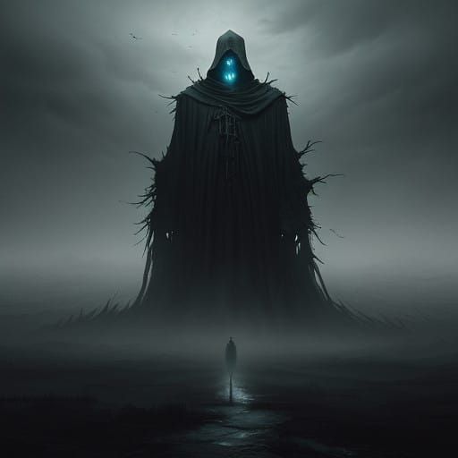 Dark Gothic Creature Emerges from Ethereal Shadows